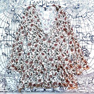 H&M Divided || NWT Dusty Rose Floral Long Sleeve Tunic Dress